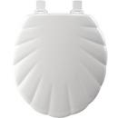 Bemis White Round Closed Front Wood Shell Toilet Seat 