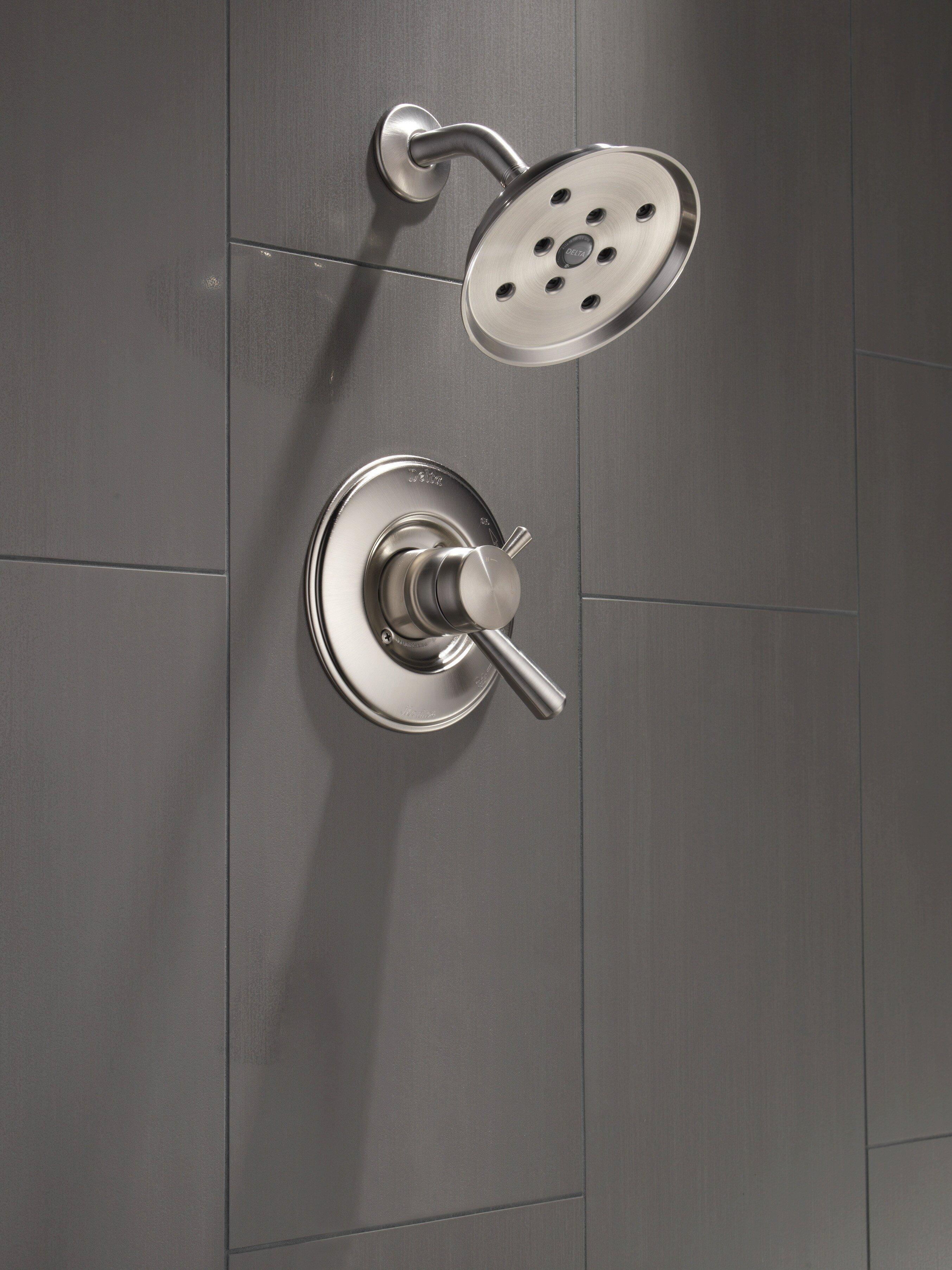 Delta Faucet Brilliance Stainless Single Handle Multi Function Shower Faucet (Trim Only) 