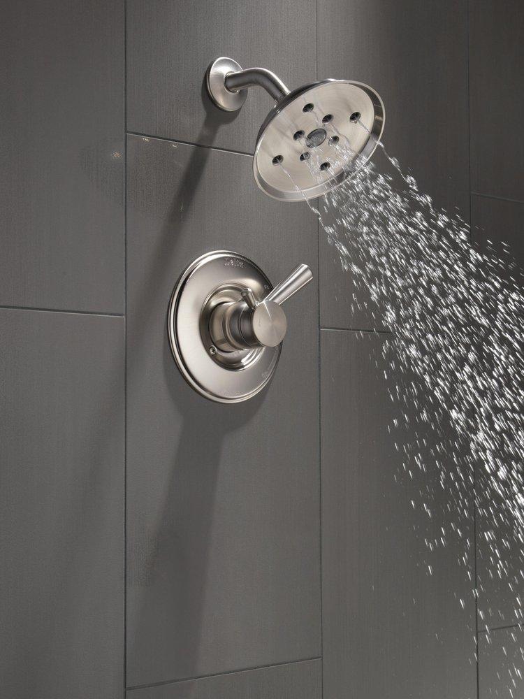 Delta Faucet Brilliance Stainless Single Handle Multi Function Shower Faucet (Trim Only) 