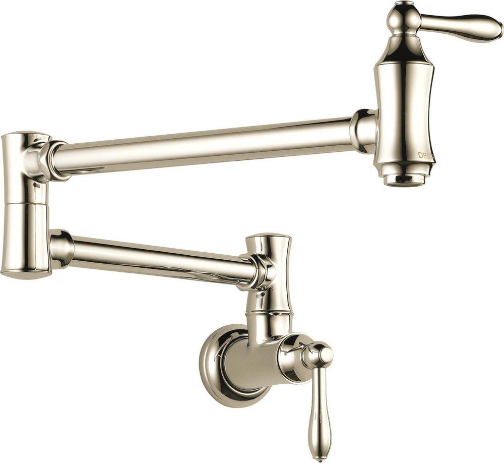 Delta Faucet Polished Nickel Two Handle Lever Pot Filler 