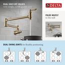 Delta Faucet Polished Nickel Two Handle Lever Pot Filler 