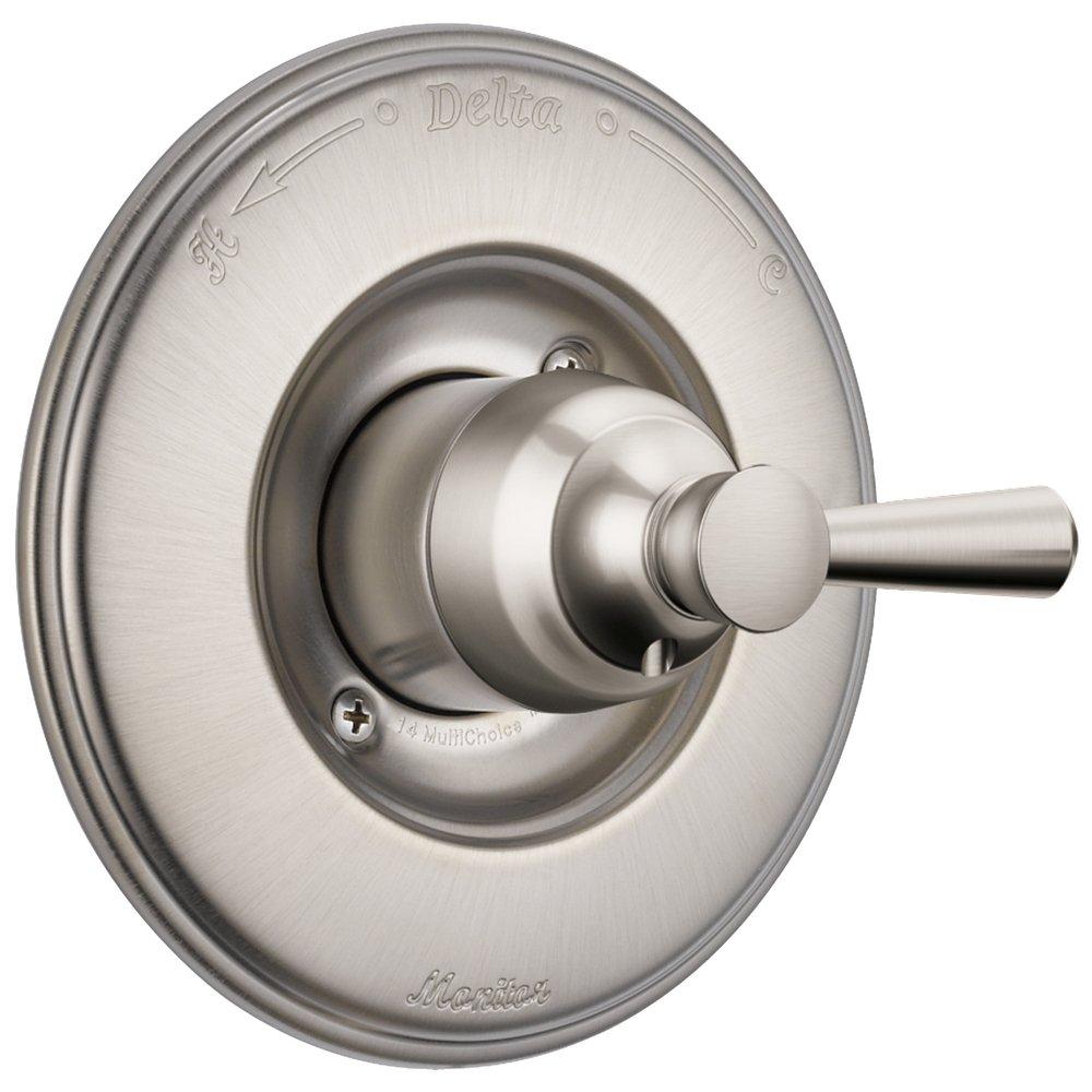 Delta Faucet Brilliance&reg; Stainless Pressure Balancing Tub and Shower Valve Trim Only 