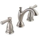 Delta Faucet Brilliance&reg; Stainless Two Handle Widespread Bathroom Sink Faucet with Drain Assembly 