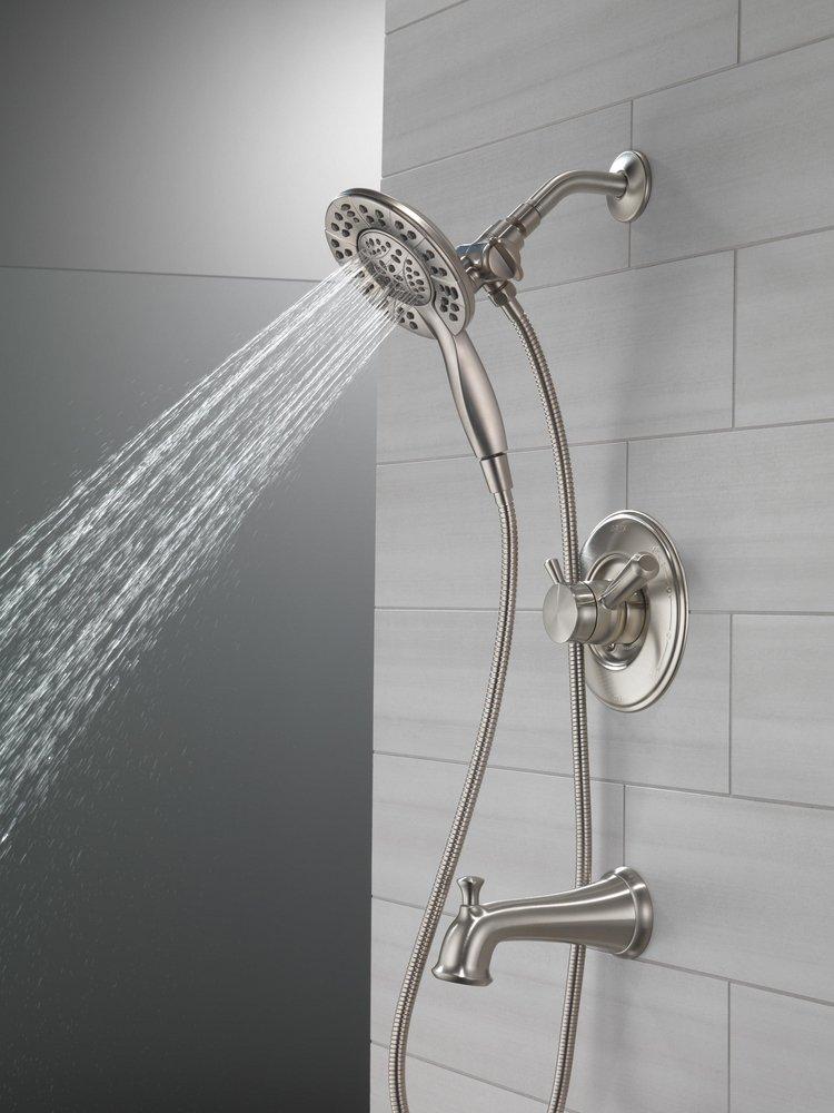 Delta Faucet Stainless Two Handle Multi Function Bathtub & Shower Faucet (Trim Only) 