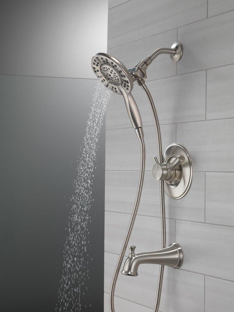 Delta Faucet Stainless Two Handle Multi Function Bathtub & Shower Faucet (Trim Only) 