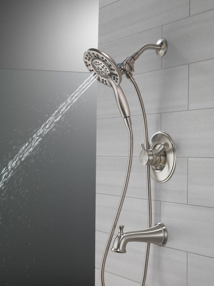 Delta Faucet Stainless Two Handle Multi Function Bathtub & Shower Faucet (Trim Only) 