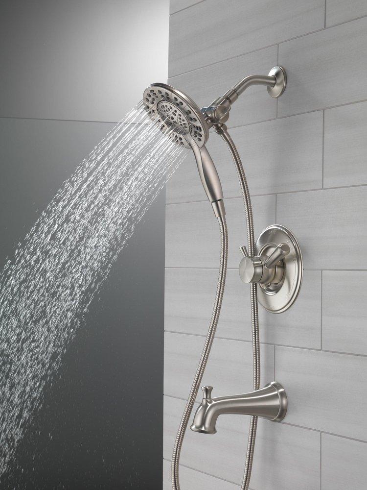 Delta Faucet Stainless Two Handle Multi Function Bathtub & Shower Faucet (Trim Only) 