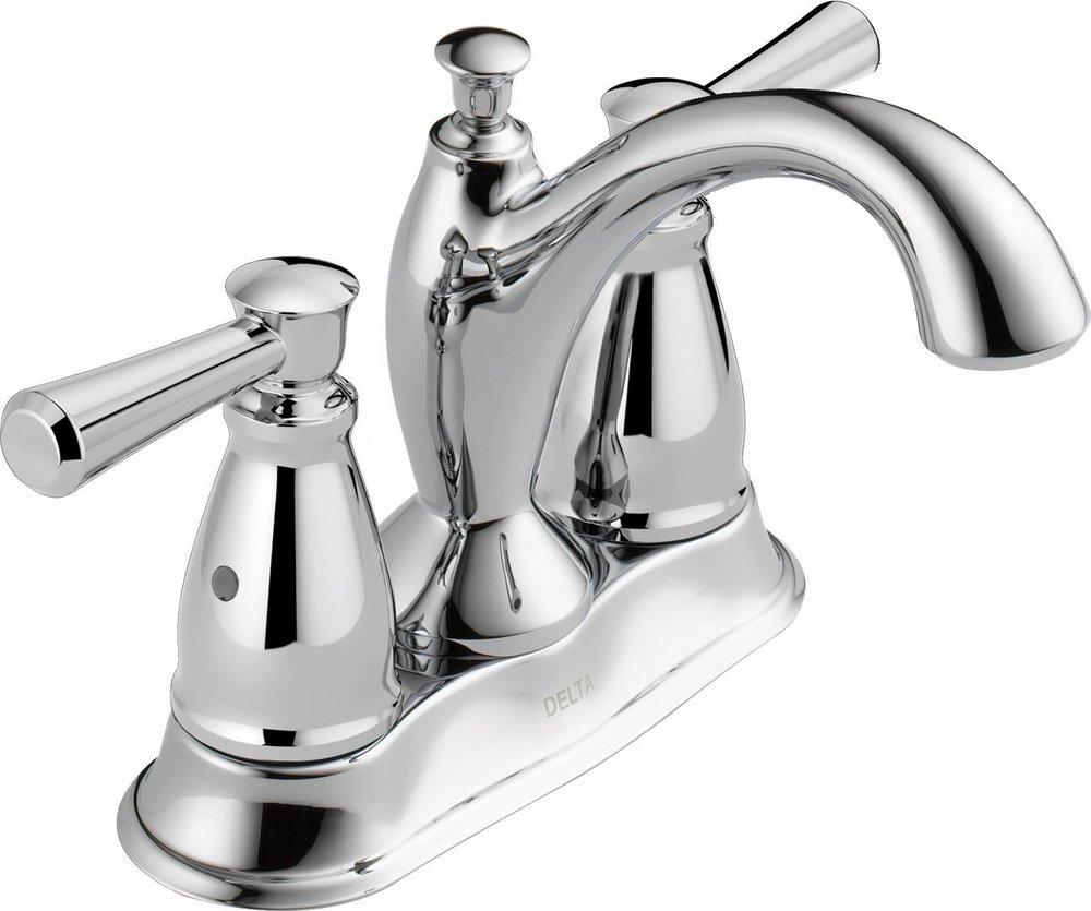 Delta Faucet Chrome Two Handle Centerset Bathroom Sink Faucet 