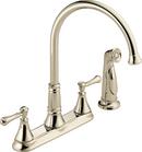 Two Handle Kitchen Faucet with Side Spray in Brilliance® Polished Nickel