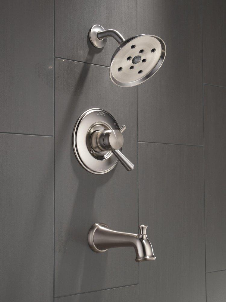 Delta Faucet Stainless Two Handle Single Function Bathtub & Shower Faucet (Trim Only) 