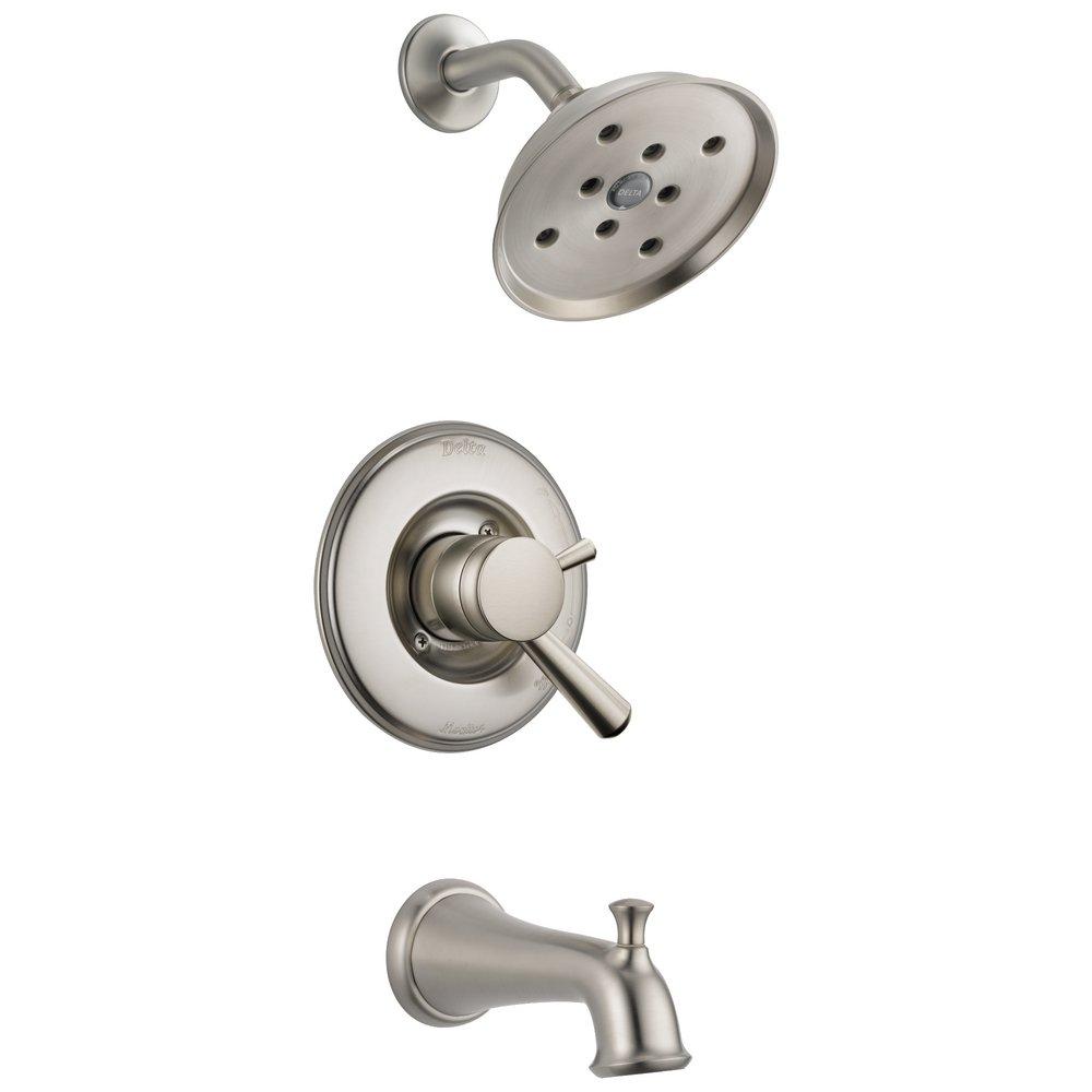 Delta Faucet Stainless Two Handle Single Function Bathtub & Shower Faucet (Trim Only) 