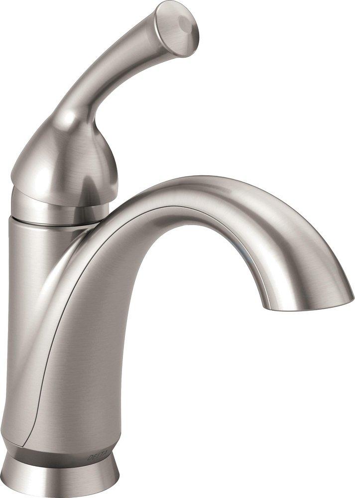 Delta Faucet Brilliance&reg; Stainless Single Handle Centerset Bathroom Sink Faucet 