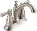 Delta Faucet Brilliance&reg; Stainless Two Handle Centerset Bathroom Sink Faucet 