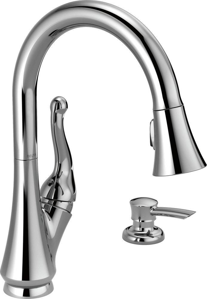 Delta Faucet Chrome Single Handle Pull Down Kitchen Faucet 