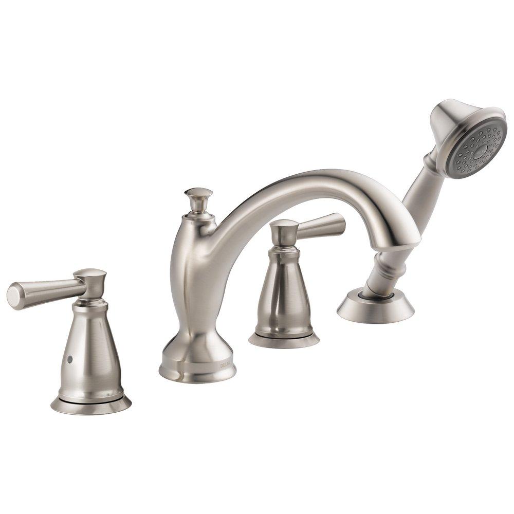 Delta Faucet Brilliance&reg; Stainless Two Handle Roman Tub Faucet Trim Only 