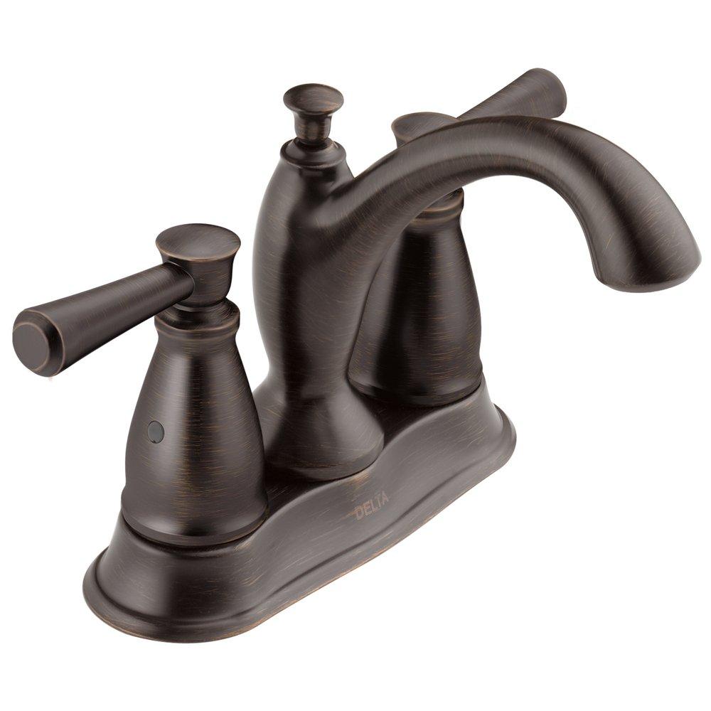 Delta Faucet Venetian Bronze Two Handle Centerset Bathroom Sink Faucet 