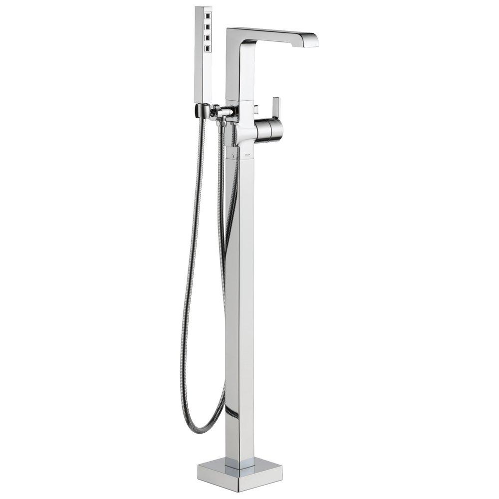 Delta Faucet Chrome Single Handle Lever Floor Mount Filler 