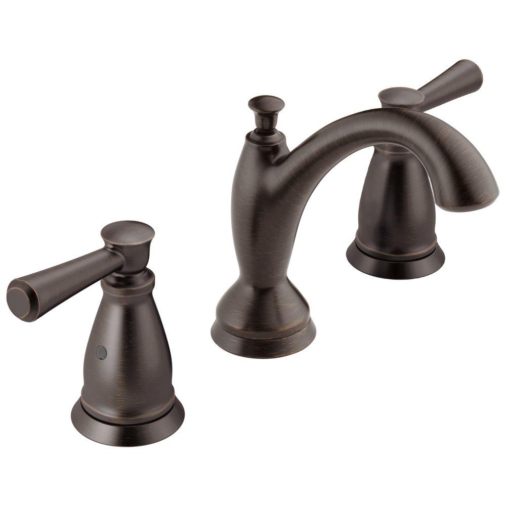 Delta Faucet Venetian Bronze Two Handle Widespread Bathroom Sink Faucet with Drain Assembly 