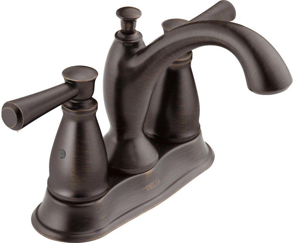 Delta Faucet Venetian Bronze Two Handle Centerset Bathroom Sink Faucet 