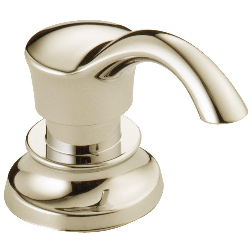 Delta Faucet Brilliance&reg; Polished Nickel 13 oz. Deck Mount Plastic Soap & Lotion Dispenser 