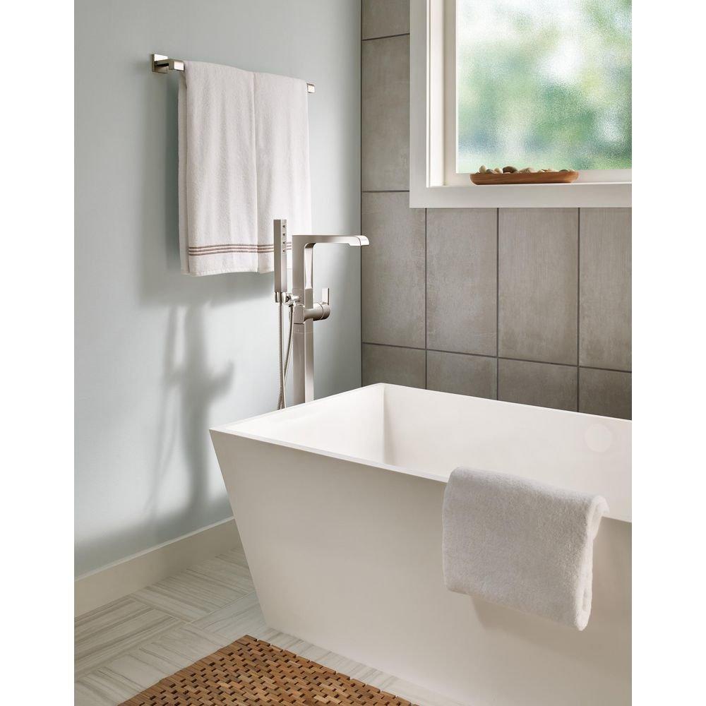Delta Faucet Brilliance Stainless Single Handle Lever Floor Mount Filler 