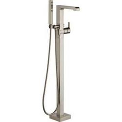 Single Handle Floor Mount Filler with Handshower in Brilliance&reg; Stainless (Trim Only)