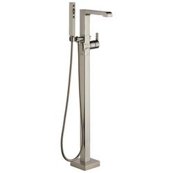 Single Handle Floor Mount Filler with Handshower in Brilliance&reg; Stainless (Trim Only)