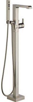 Delta Faucet Brilliance Stainless Single Handle Lever Floor Mount Filler 