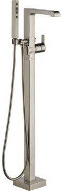 Single Handle Floor Mount Filler with Handshower in Brilliance&reg; Stainless (Trim Only)