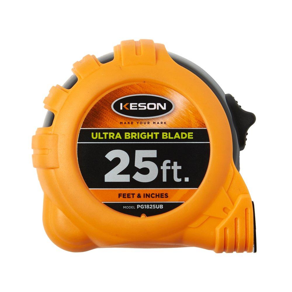 Keson Black Steel Tape with Ultra Bright Blade 