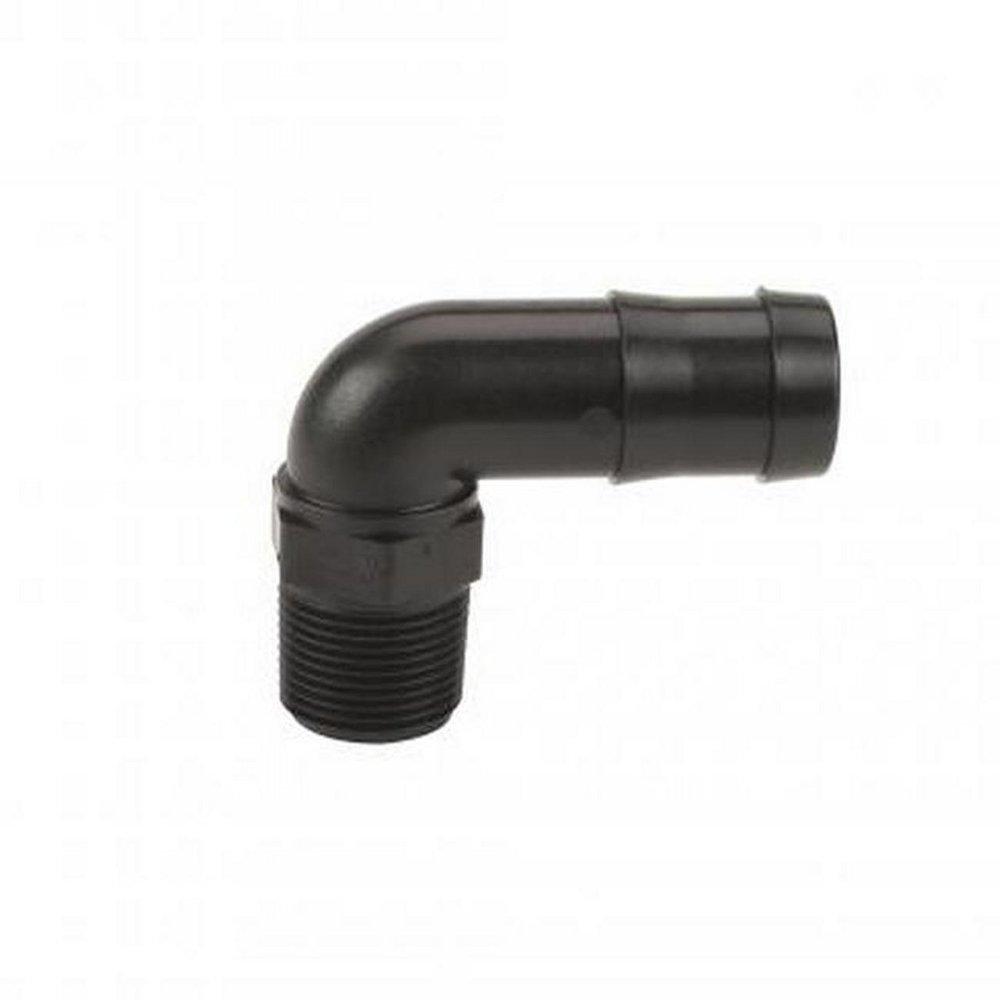 Banjo Black NPT x Barbed 90 Degree Polypropylene Elbow 