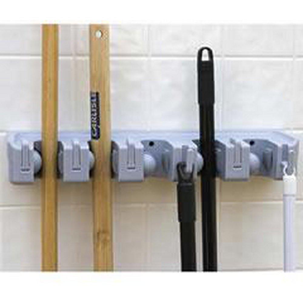 Carlisle Grey ABS Broom and Brush Holder in Grey 