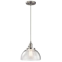 9-1/4 in. 1-Light Mini Pendant in Brushed Nickel