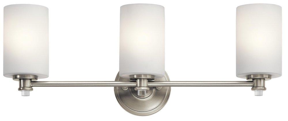 Kichler Lighting Brushed Nickel 9-1/4 in. 30W 3-Light Medium E-26 Base Vanity Light 