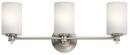 Kichler Lighting Brushed Nickel 9-1/4 in. 30W 3-Light Medium E-26 Base Vanity Light 