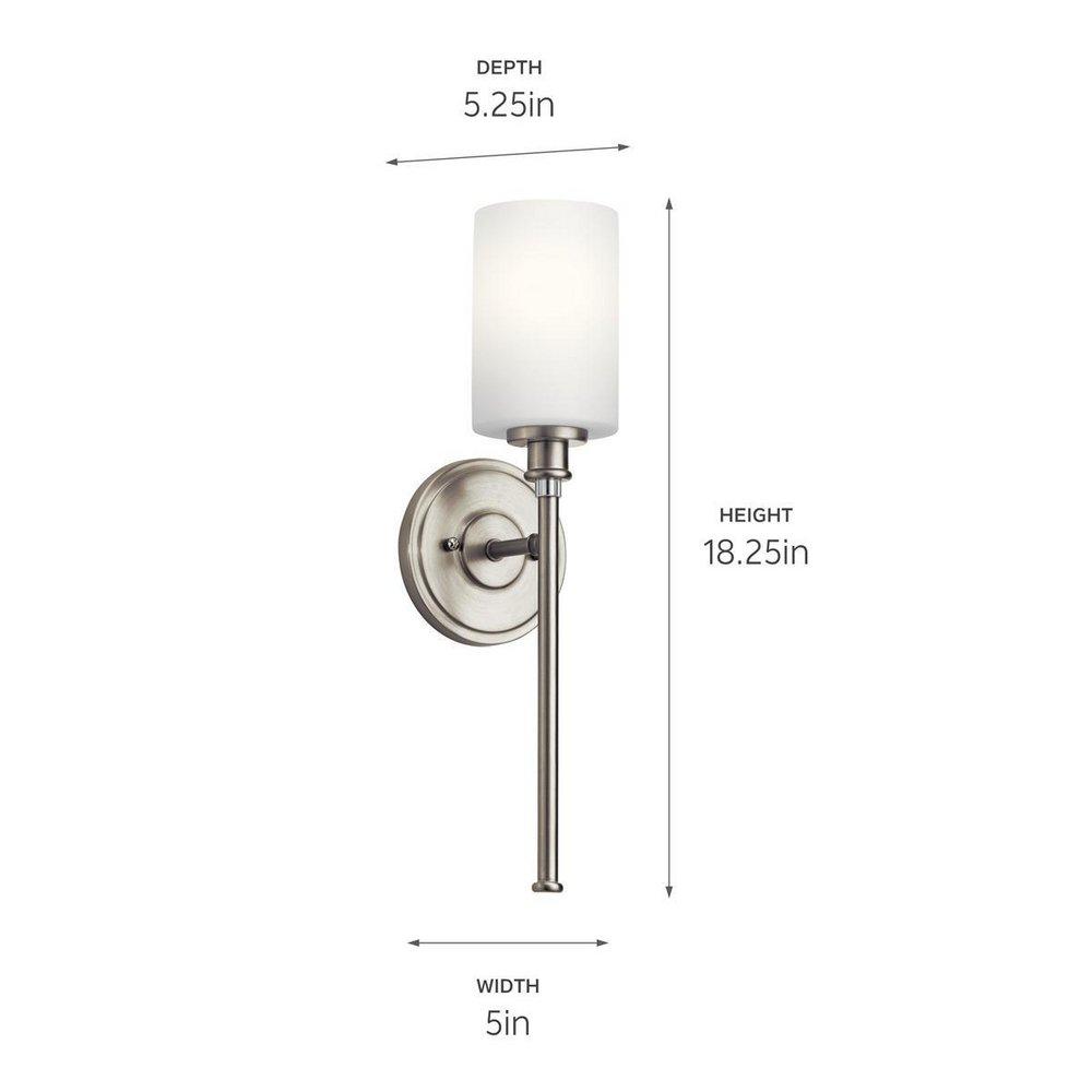 Kichler Lighting Brushed Nickel 30W 1-Light Bath Vanity Light 