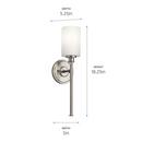Kichler Lighting Brushed Nickel 30W 1-Light Bath Vanity Light 