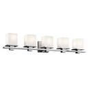 5-Light Medium E-26 Base Incandescent Bath Light in Polished Chrome