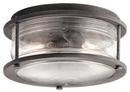 60W 2-Light Ceiling Mount Incandescent Ceiling Light in Weathered Zinc