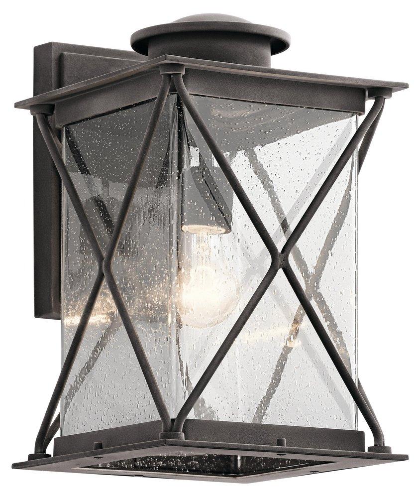 Kichler Lighting Weathered Zinc 15 in. 20W 1-Light Outdoor Wall Lantern 