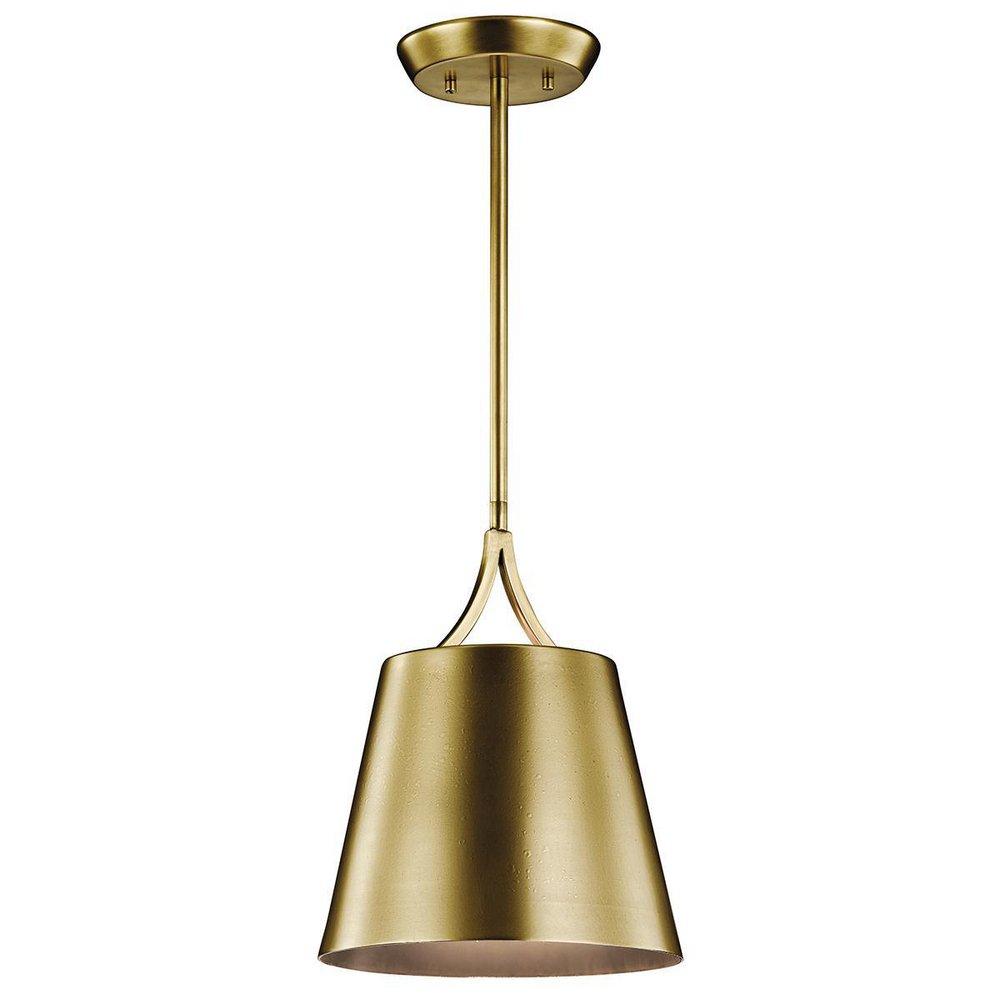 Kichler Lighting Natural Brass 100W 1-Light Medium E-26 Incandescent Mini Pendant 