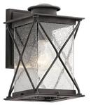 6-1/2 x 10-1/4 in. 75W 1-Light Medium E-26 Incandescent Outdoor Wall Sconce in Weathered Zinc