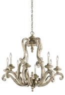 32-1/2 in. 8-Light Large Chandelier in Distressed Antique White