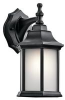 11-3/4 in. 60W 1-Light Outdoor Wall Lantern in Black