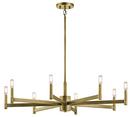 Kichler Lighting Natural Brass 60W 8-Light Candelabra E-12 Incandescent Chandelier 