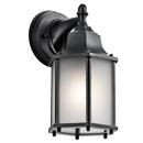 60W 1-Light Wall Lantern in Black