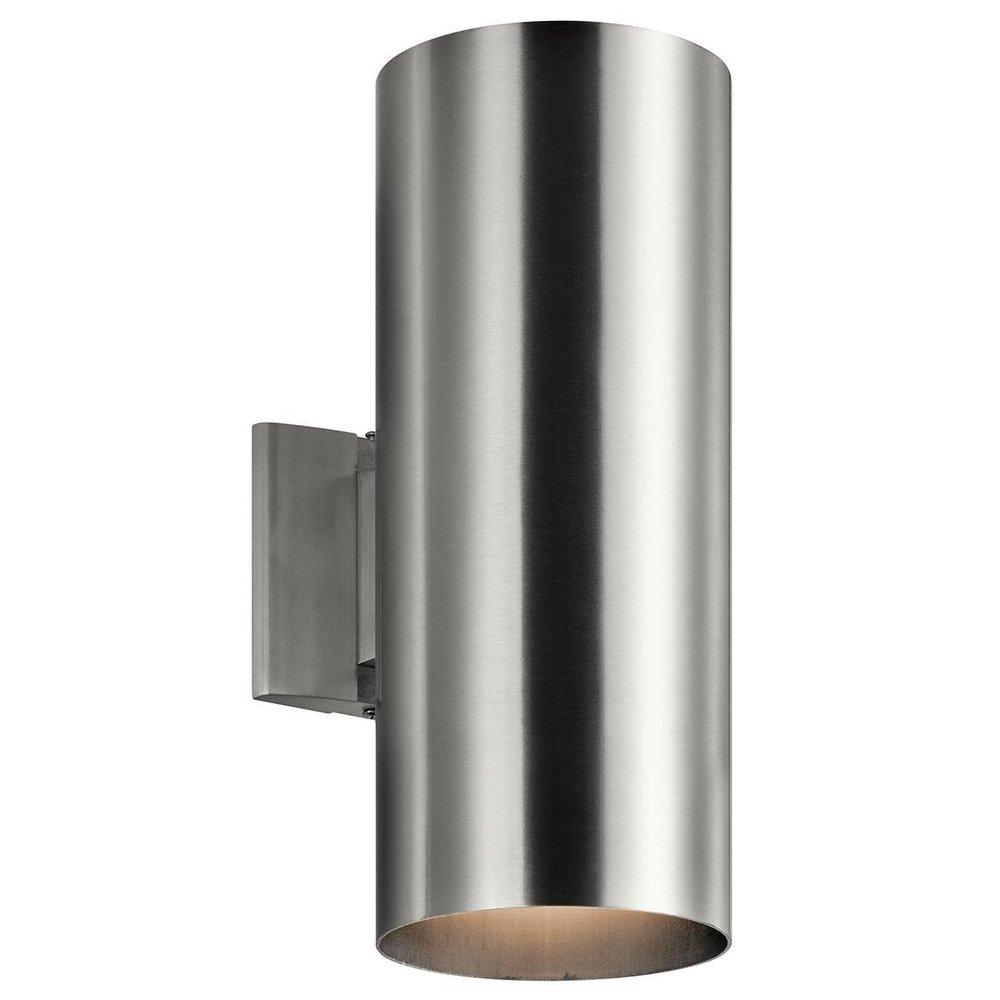 Kichler Lighting Brushed Aluminum 120W 2-Light Medium E-26 Incandescent Outdoor Wall Sconce 