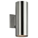Kichler Lighting Brushed Aluminum 12 in. 65W 2-Light Medium E-26 Base Outdoor Wall Sconce 