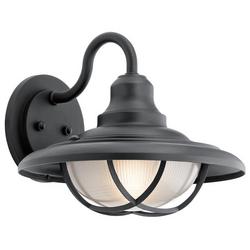 100W 1-Light Incandescent Outdoor Wall Sconce in Textured Black