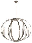 60W 8-Light Candelabra E-12 Incandescent Chandelier in Classic Pewter